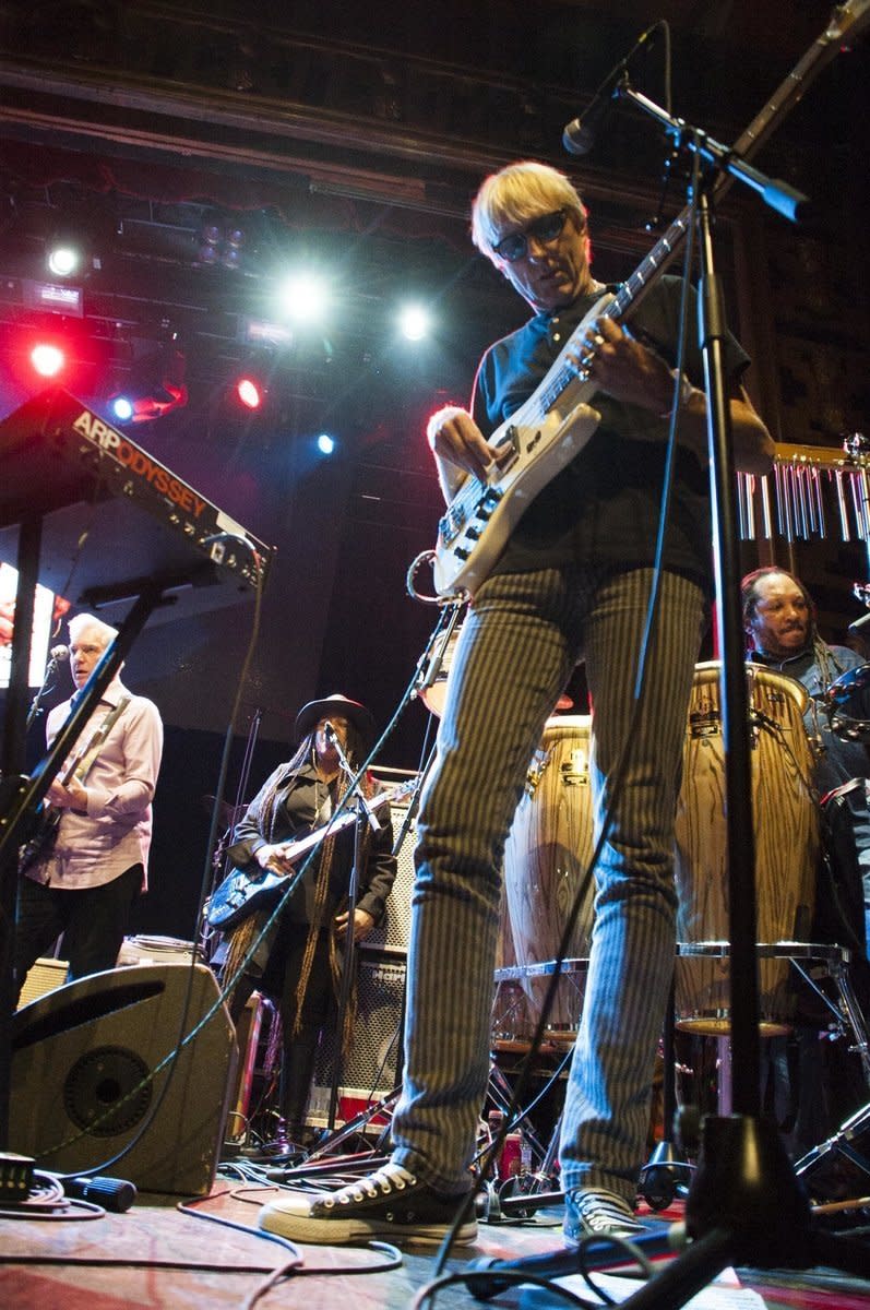 NEW YORK, NY - APRIL 4: Performers take the stage at New York City's Webster Hall at a benefit concert for funk pioneer Bernie Worrell in New York city on Monday, April 4, 2016. (Photo by Sara Boboltz/Huffington Post) *** Local Caption ***