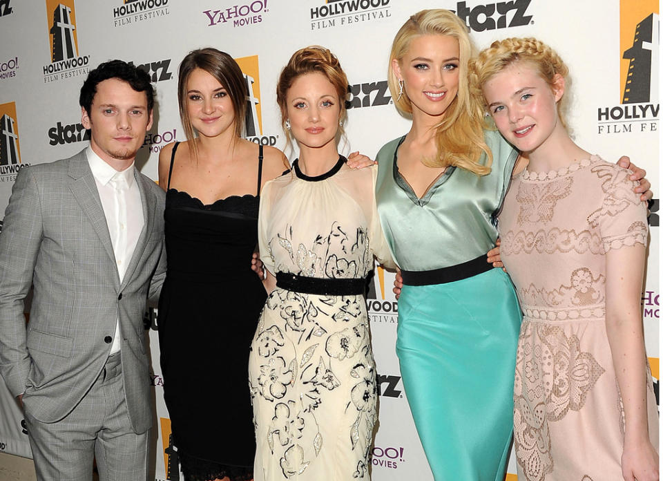 2011 Hollywood Film Awards Anton Yelchin Shailene Woodley Andrea Riseborough Amber Heard Elle Fanning