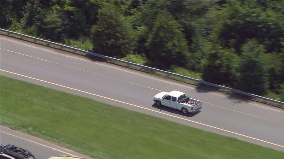 Chopper 9 Skyzoom was overhead as police follow a car in south Charlotte.