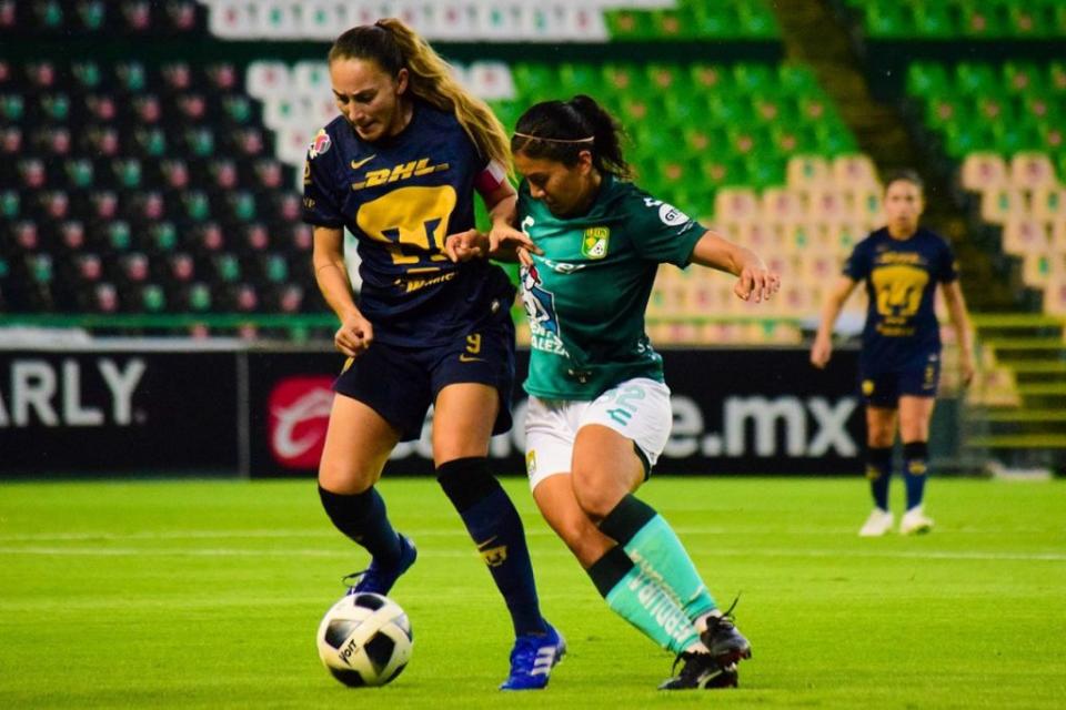 Partido de la jornada 9 del torneo Grita México Apertura 2021 de la Liga BBVA MX Femenil, entre el León y Pumas, celebrado en el estadio León. Foto: Imago | Cuartoscuro