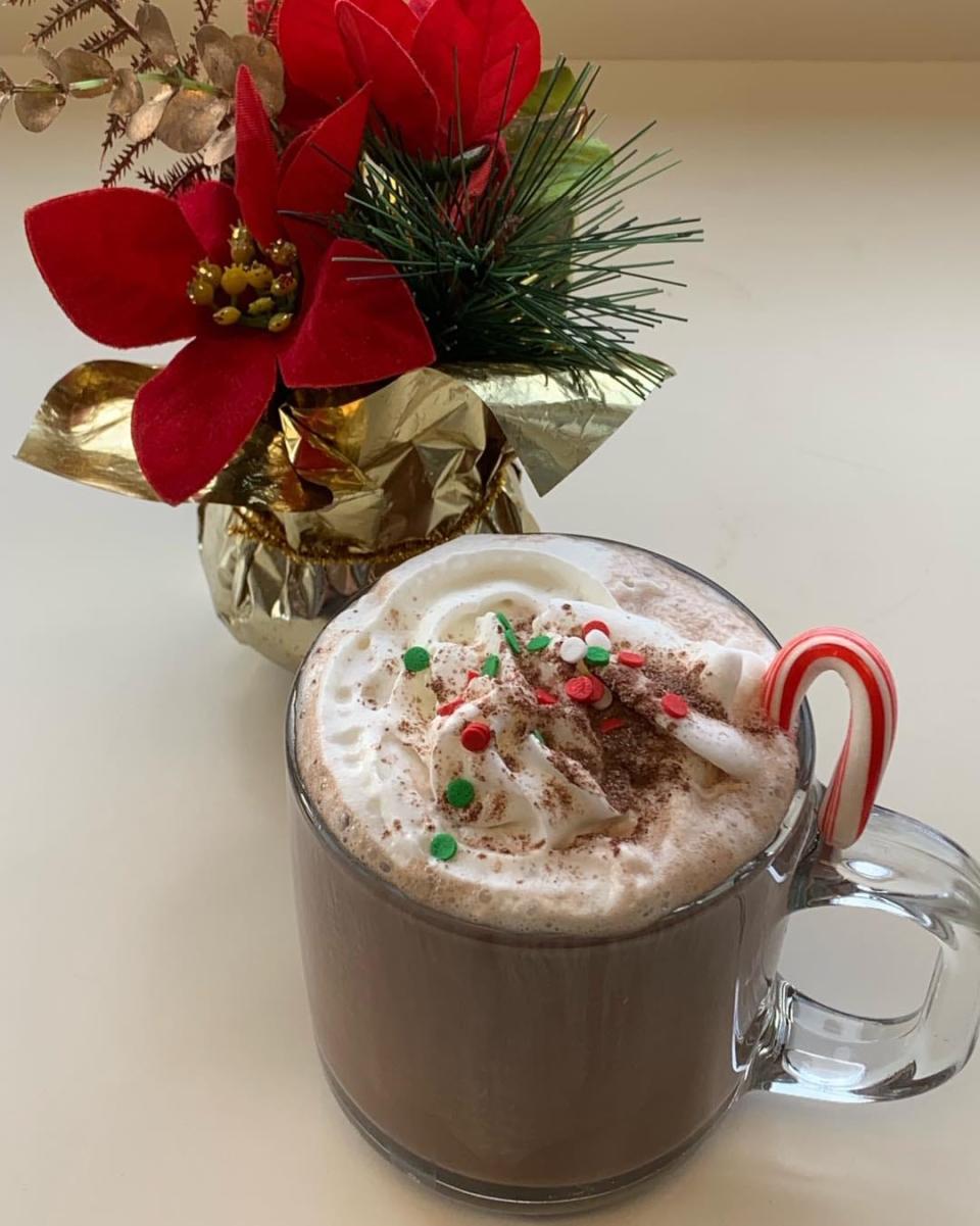 A hot chocolate at Water Street Café in Plymouth.