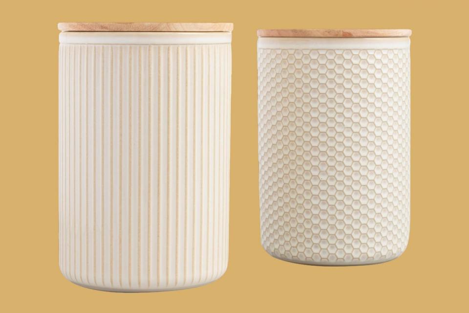 Large Textured Ceramic Canisters