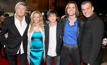 Joel Schumacher , director, Virginia Madsen , Logan Lerman , Jim Carrey and Danny Huston at the Los Angeles premiere of New Line Cinema's The Number 23