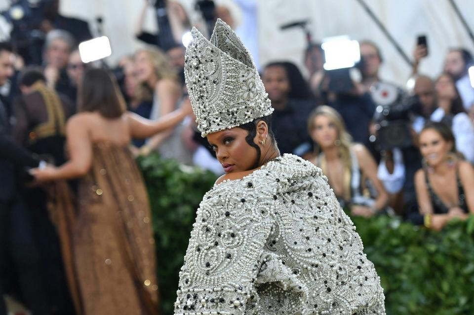 Jones designed Rihanna's hat for the 2018 Met Gala (AFP/Getty Images)