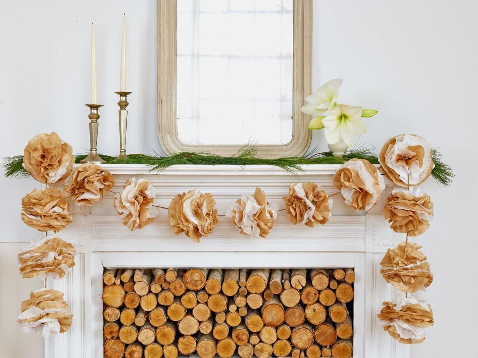 Coffee-Filter Christmas Garland