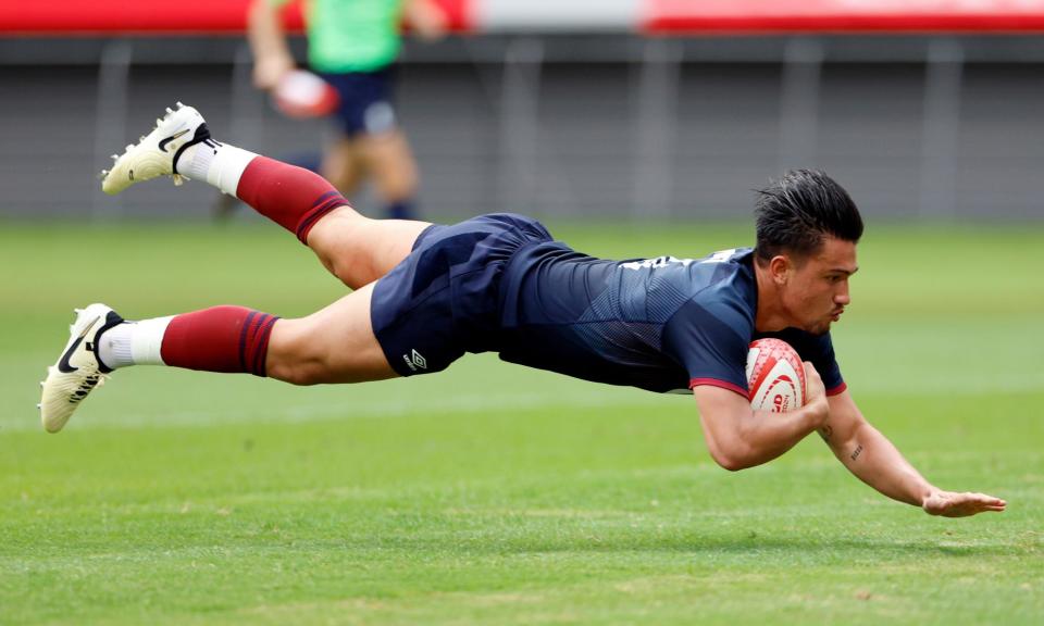 <span>Marcus Smith scored one try and set up two others against Japan.</span><span>Photograph: Franck Robichon/EPA</span>