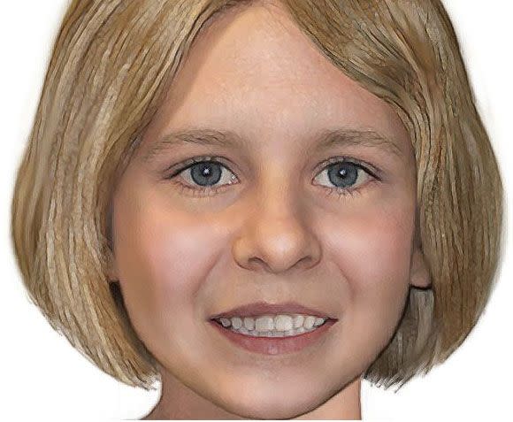 A digitally 'aged' image of missing girl Serena Speath. Photo: AAP