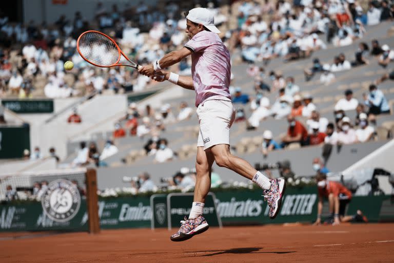 Diego Schwartzman en el duelo contra Rafael Nadal