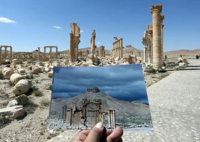 ancient Syrian city of Palmyra suffered significant damage at the hands of Islamic State fighters. Picture: AFP