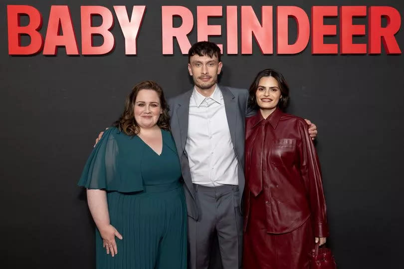 Actors Jessica Gunning, Richard Gadd and Nava Mau attend Netflix's "Baby Reindeer" screening in California