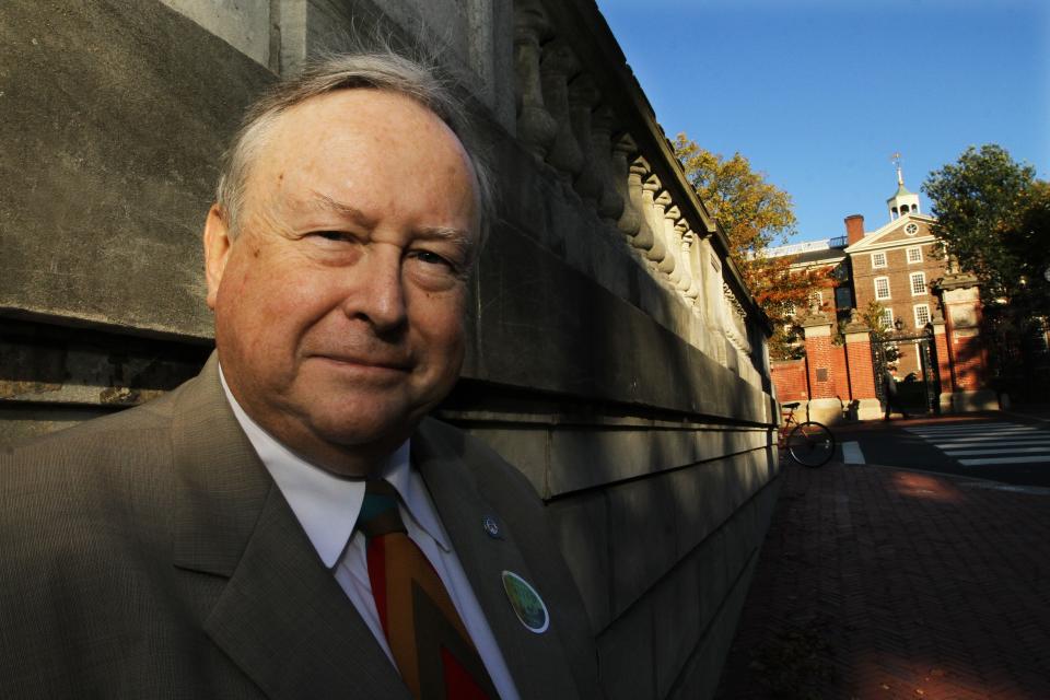 Daniel Harrop in October 2014, during his third and final run for Providence mayor. He died Thursday at age 68.