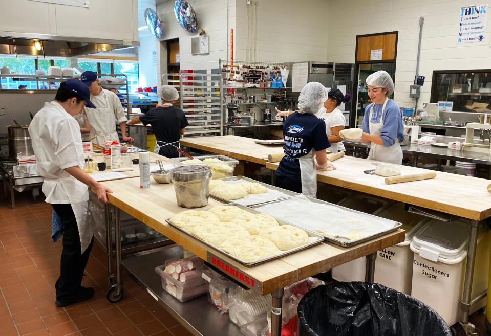 B-P culinary students work in the bakery on Oct. 6, 2022.