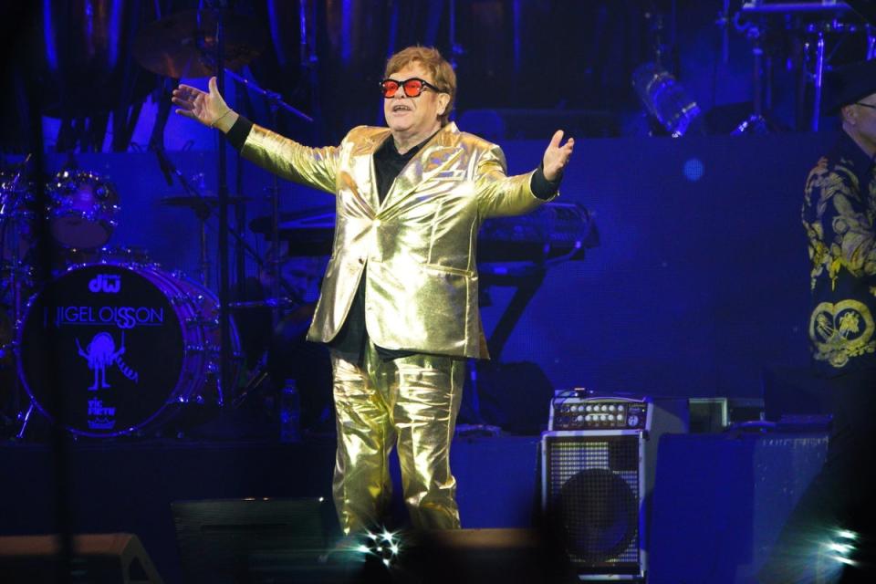 Elton John recently wowed the crowds at a historic final performance at Glastonbury Festival (PA)