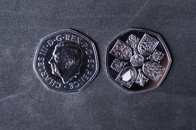 The 50p coins (Alistair Heap/PA)