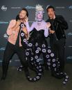 Katy Perry goes all out for Disney Night as <em>The Little Mermaid</em>'s Ursula alongside her fellow <em>American Idol</em> judges Luke Bryan and Lionel Richie on Sunday in L.A.
