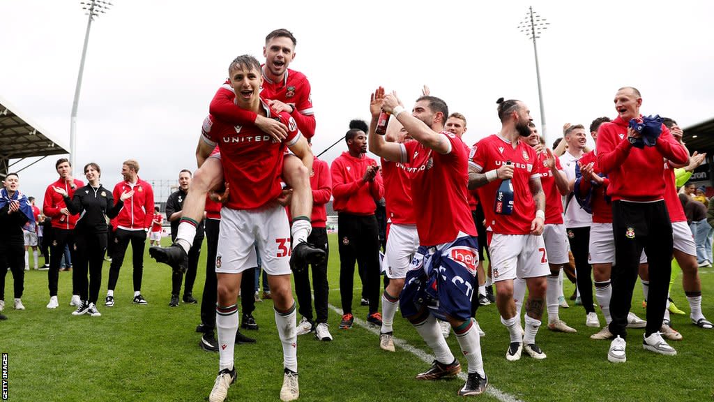 Wrexham celebrate promotion