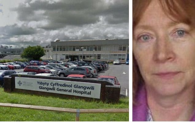 Hospital ward nurse Elaine Lewis looked into the records of 3,000 patients at Glangwili General Hospital - Google Street View and Wales News Service