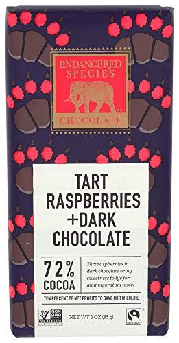 Endangered Species Dark Chocolate with Raspberries