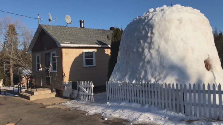 New Ross man builds giant igloo using snow, water — and kitty litter boxes