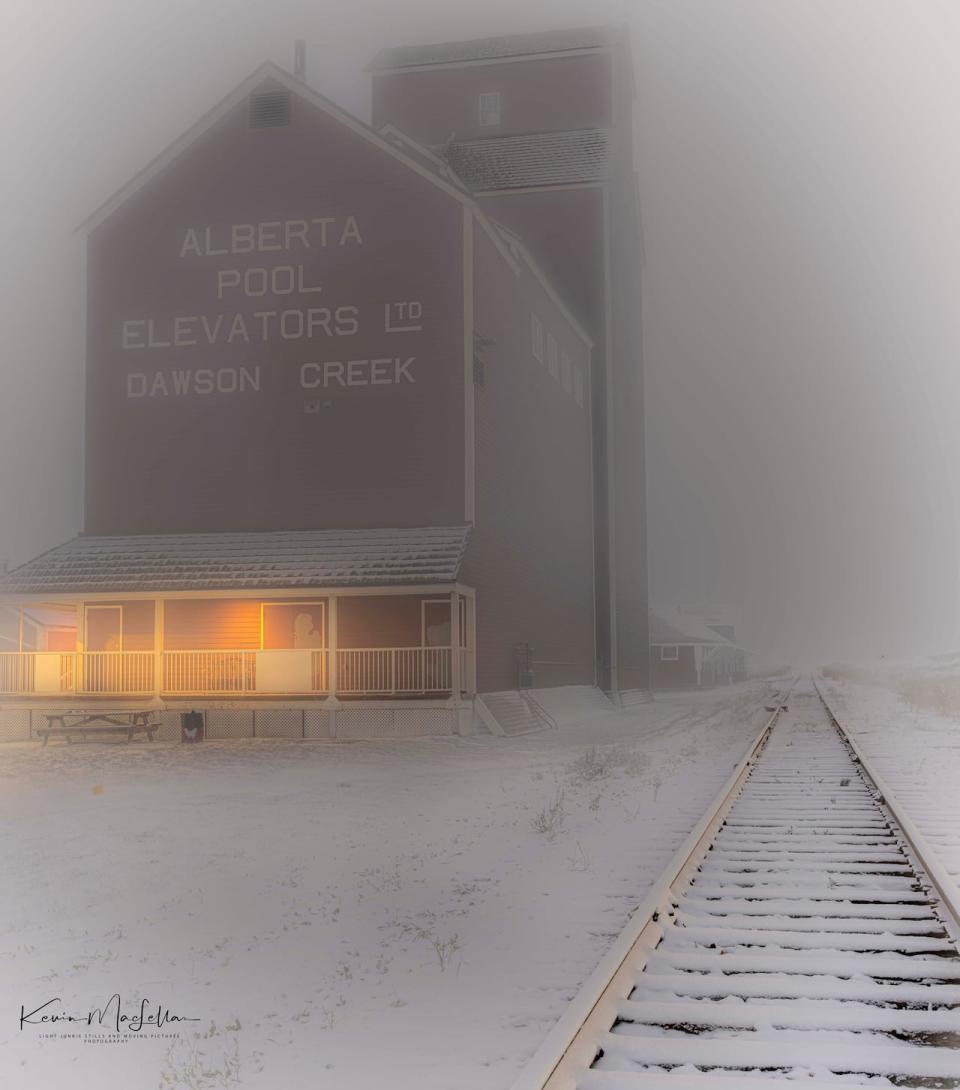 An Oct. 22 snowfall dusted the city of Dawson Creek, B.C. on Sunday, making for treacherous driving conditions.