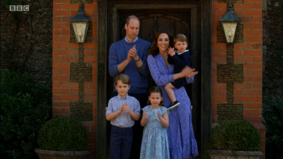 Duke and Duchess of Cambridge and family (BBC)