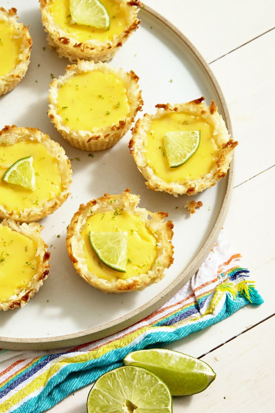 <p>This crust beats graham cracker every time.</p><p>Get the recipe from <a href="https://www.delish.com/cooking/recipe-ideas/recipes/a46572/mini-key-lime-pies-with-coconut-macaroon-crust/" rel="nofollow noopener" target="_blank" data-ylk="slk:Delish;elm:context_link;itc:0;sec:content-canvas" class="link ">Delish</a>. </p>