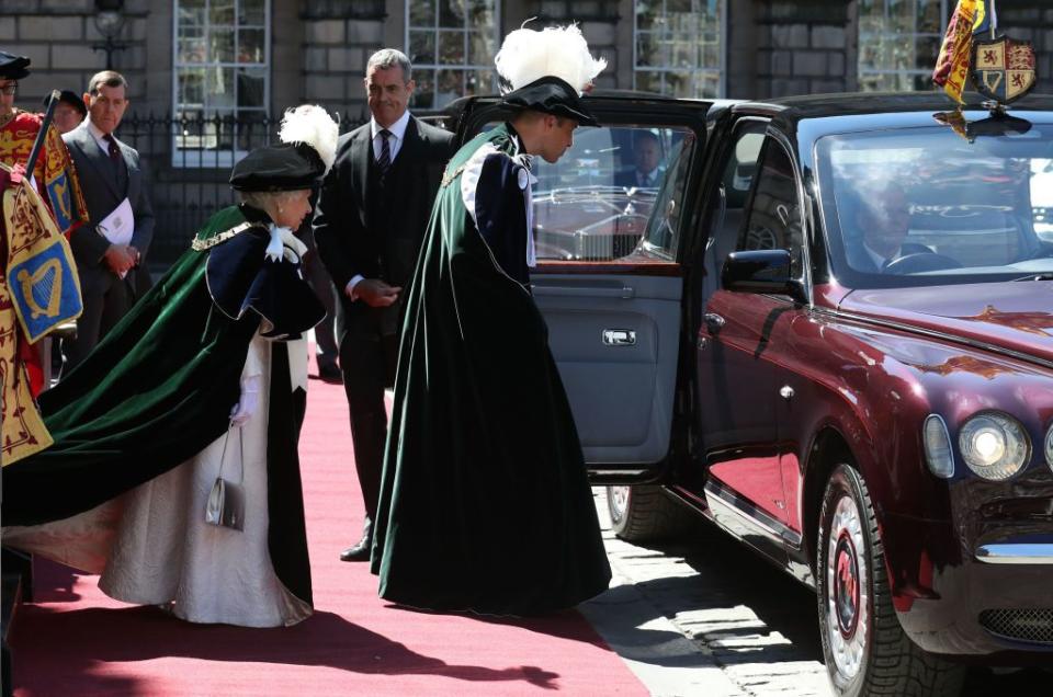 Getting into the car is a challenge in these robes