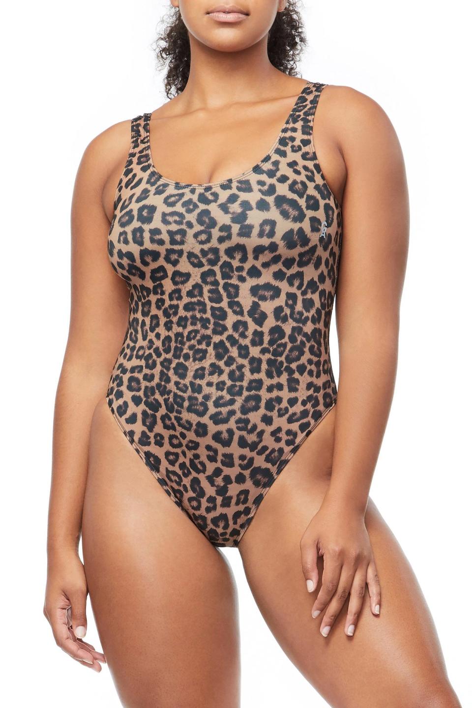 <p>This supersmooth leopard leotard is made with a four-way stretch compression fabric for the best support. The onesie looks stellar with leggings or skinny jeans.<br><a rel="noopener" href="https://fave.co/2SJKCb2" target="_blank" data-ylk="slk:Shop it:;elm:context_link;itc:0;sec:content-canvas" class="link "><strong>Shop it:</strong> </a>The Leotard, $119 (take 25% off with code EXTRA25), <a rel="noopener" href="https://fave.co/2SJKCb2" target="_blank" data-ylk="slk:goodamerican.com;elm:context_link;itc:0;sec:content-canvas" class="link ">goodamerican.com</a> </p>