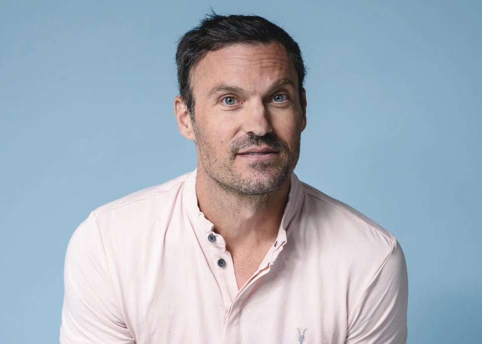 Brian Austin Green poses for a portrait at The Associated Press on Tuesday, Aug. 13, 2019, in New York City. Green says if Tori Spelling and Jennie Garth, along with the other creators of "BH90210," had approached him with a standard reboot of the 90s drama, he would've said no. (Photo by Christopher Smith/Invision/AP)