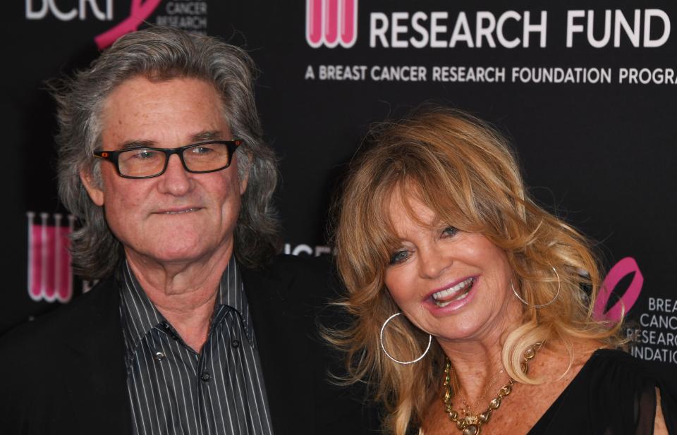 Kurt Russell and Goldie Hawn dressed up for their granddaughter Rani Rose's birthday. (Photo: Mark RALSTON / AFP via Getty Images)