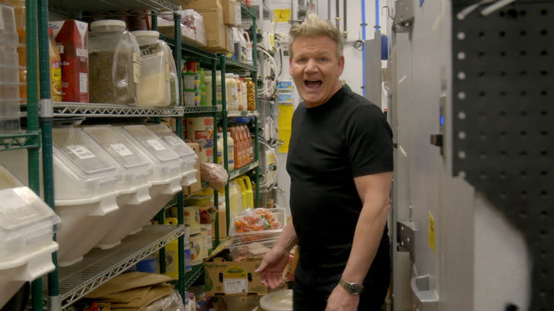 Gordon Ramsay yelling in pantry