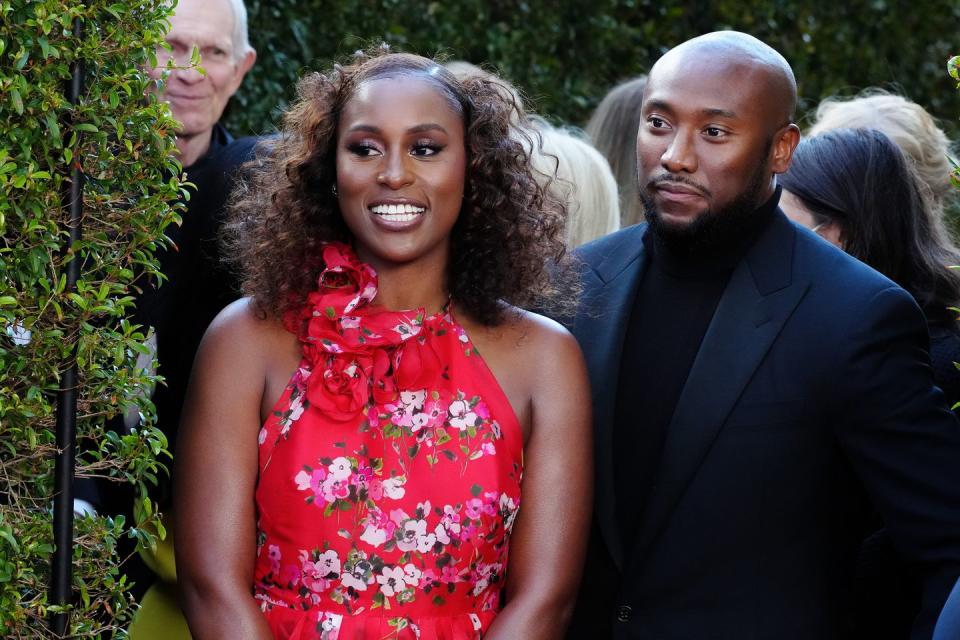 issa rae and louis diame at the 27th annual critics choice awards