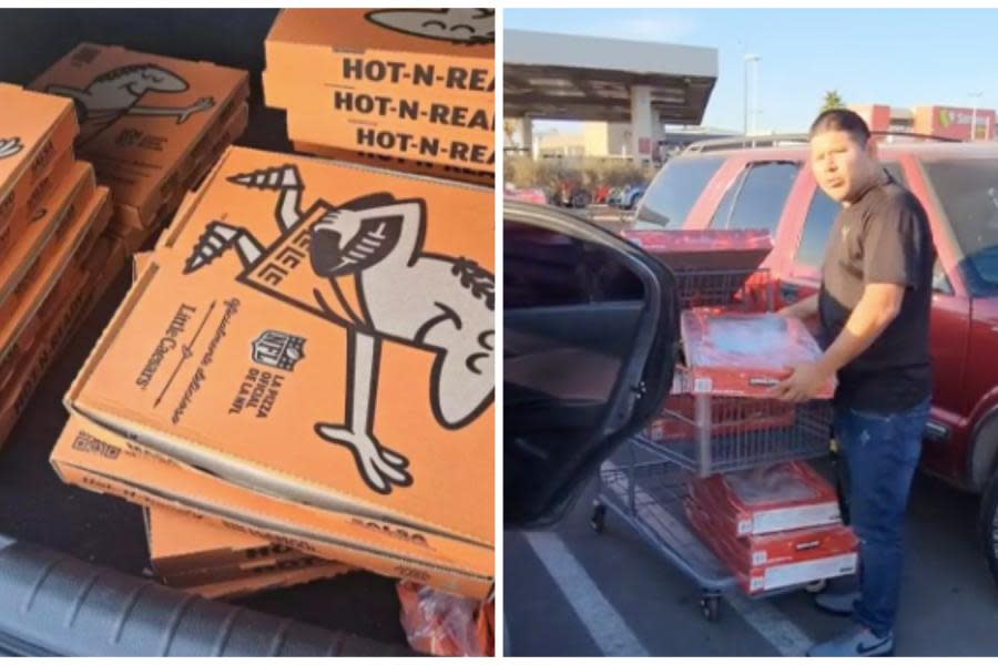 Revendedor de roscas de Costco ahora vende pizzas de Little Caesars por $250 pesos