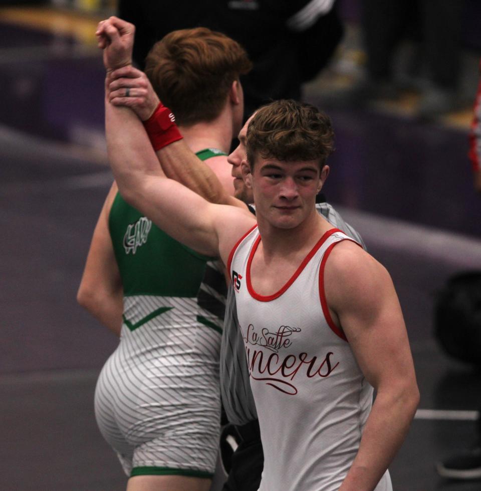 Carson Thomas is one of eight returning La Salle wrestlers that won sectional championships last year.