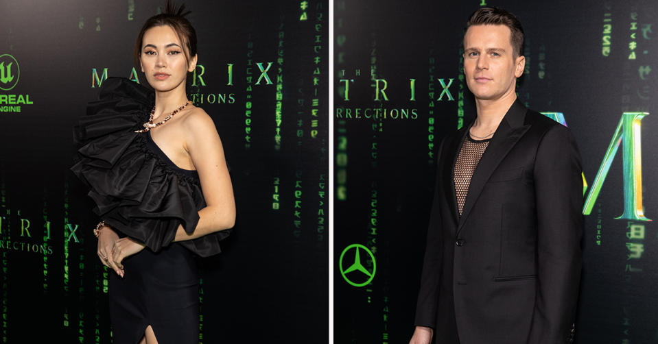 The Matrix Resurrections' Jessica Henwick tells us she had a crush on her co-star Jonathan Groff when he was in Glee. Photo: Getty