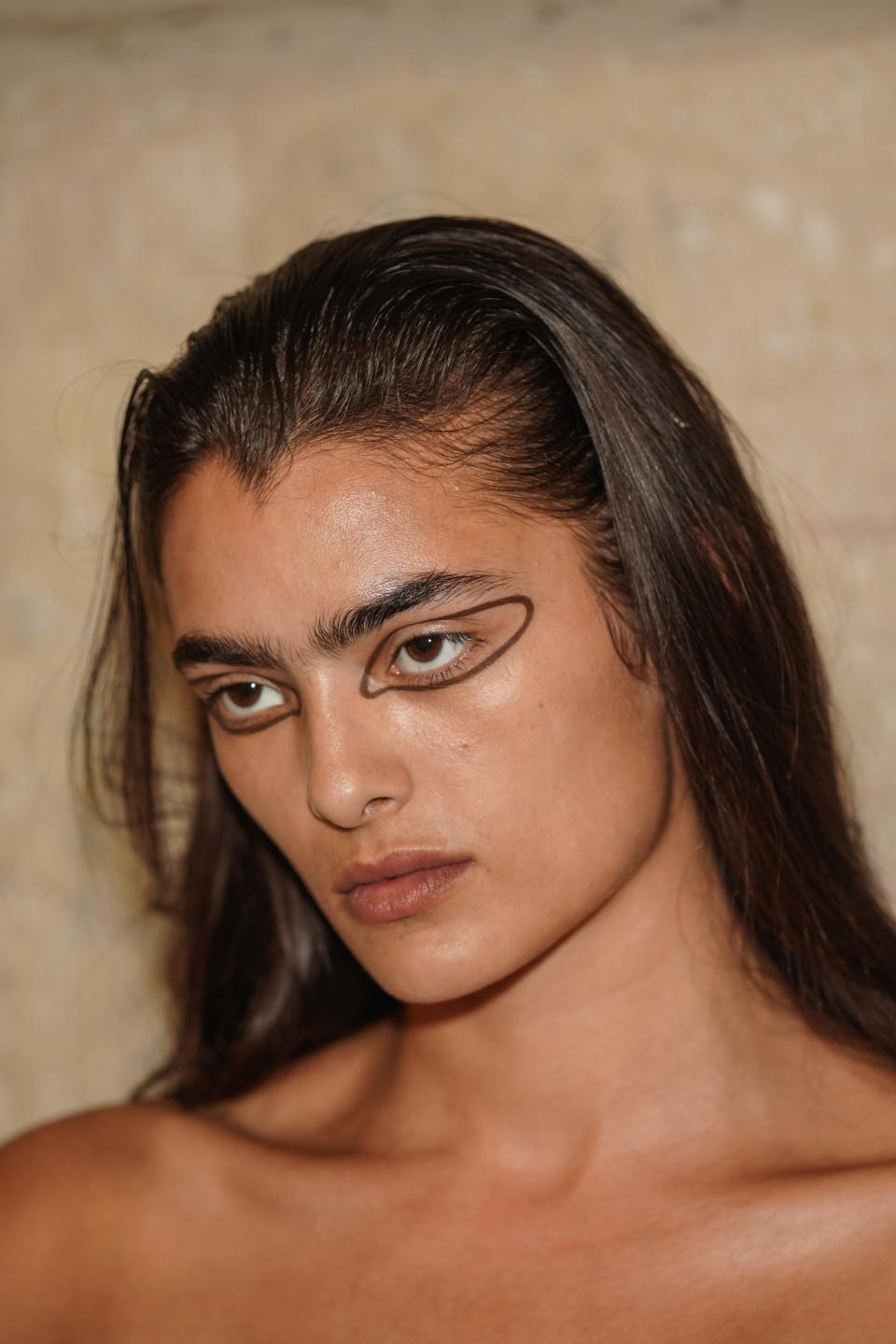 Backstage at Eckhaus Latta Spring 2024