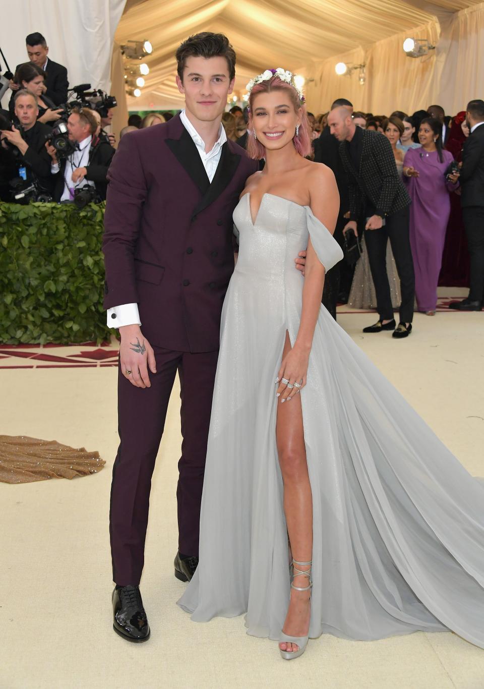 Shawn Mendes and Hailey Baldwin at the Met Gala 2018