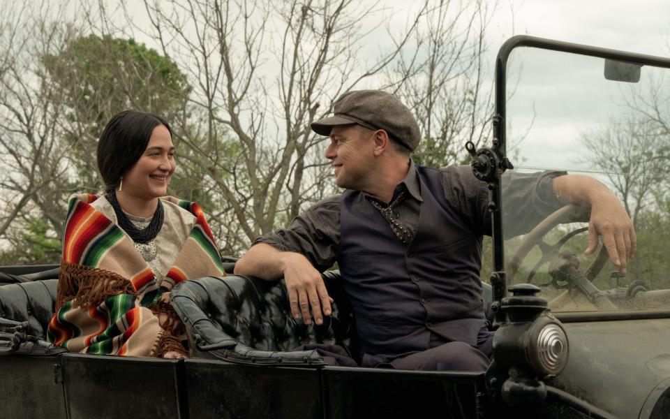 Lily Gladstone and Leonardo DiCaprio in Martin Scorsese’s Killers of the Flower Moon