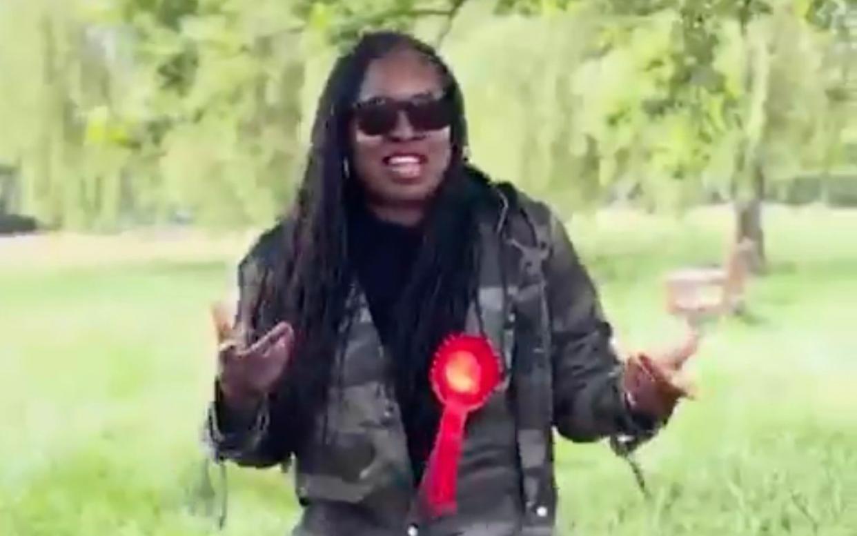 Dawn Butler performing her version of So Solid Crew's 21 Seconds