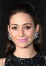 Emmy Rossum went for chalky pink lips.<br><br>[Rex]