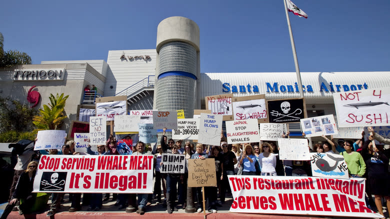 Protest against The Hump restaurant