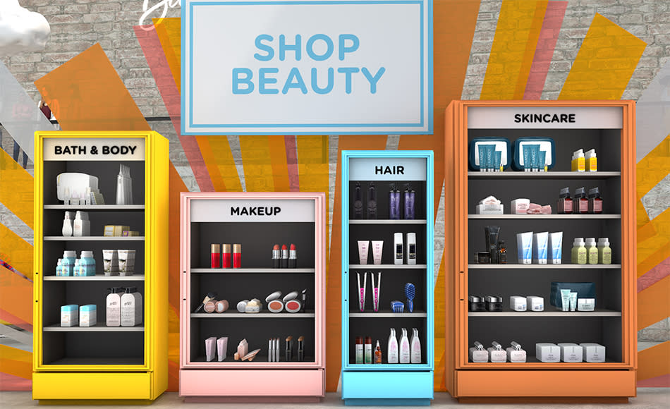 Shop your favorite products at a discount from Beauty Bash kiosks. (Photo: HSN/QVC)