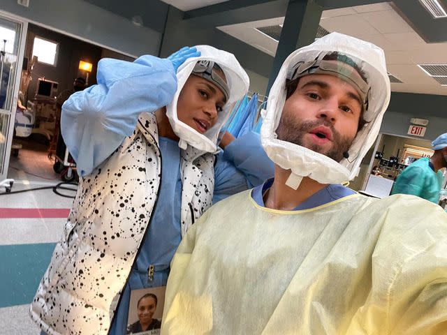 <p>Jake Borelli/Instagram</p> Kelly McCreary and Jake Borelli