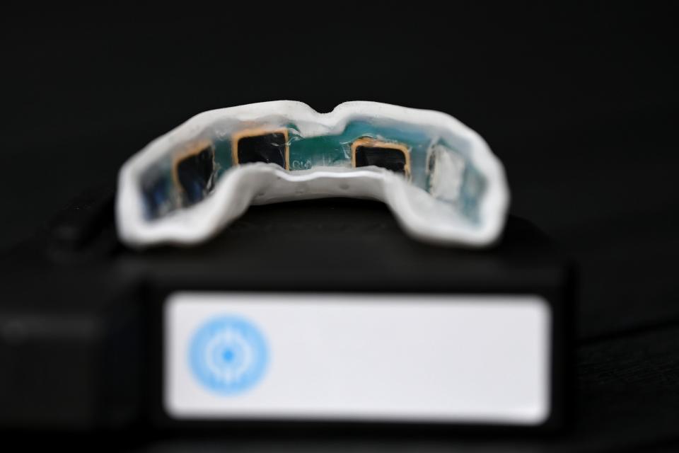 A Prevent mouthguard (2021 model). (Hannah Peters/World Rugby via Getty Images)