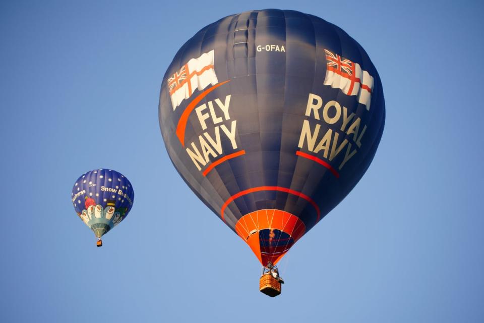 The Royal Navy’s hot air balloon (Ben Birchall/PA) (PA Wire)