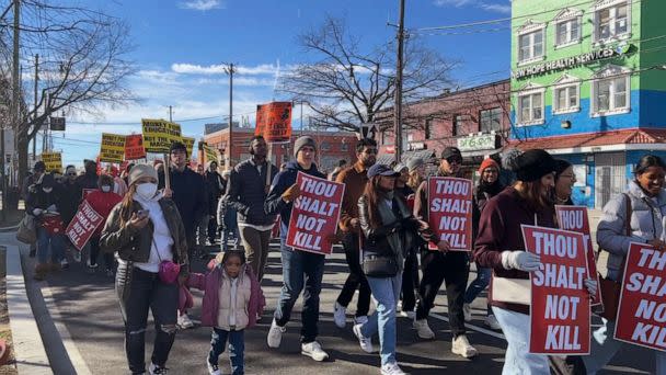 PHOTO: Attendees at the annual Martin Luther King Jr. Day peace walk and parade in Washington, D.C., on Jan. 16, 2023. (ABC News)