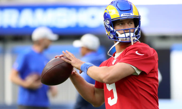 Rams quarterback Matthew Stafford at practice.