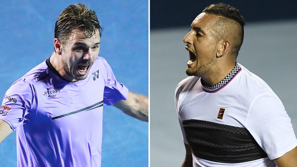 Stan Wawrinka drew the ire of tennis fans for seemingly inciting the crowd to cheer against Nick Kyrgios. Pic: Getty