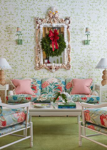 <p>PHOTOGRAPHS BY CARMEL BRANTLEY; STYLING BY PAGE MULLINS</p> Thatâ€™s not wallpaper: It took several weeks for this leafy pattern to be stenciled by hand.