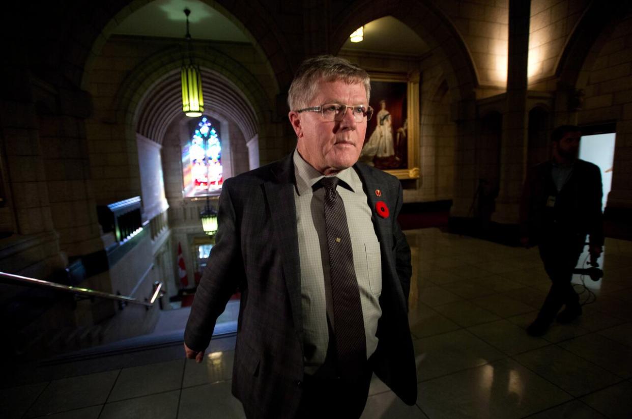Conservative Sen. Don Plett was accosted by pro-Palestinian protesters while driving to a caucus meeting in November 2023 — an incident he said made him feel 'very, very unsafe.' (Sean Kilpatrick/The Canadian Press - image credit)